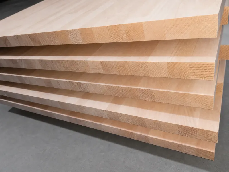Close product view of precision-profiled hardwood mouldings